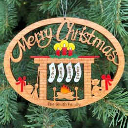 Personalized Family Stockings Laser Cut Christmas Ornament