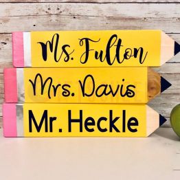PERSONALIZED  Teacher Pencil Name Plates