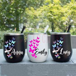 Personalized Butterfly 12oz Party Tumbler