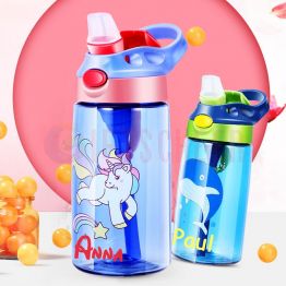 Personalized Cartoon Water Bottle for Kids