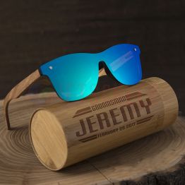 New! Customized Groomsmen Polarized Wooden Sunglasses