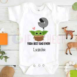 Yoda Best Dad Ever Personalized Baby Onesies