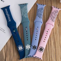Personalized Medical Alert Watch Band