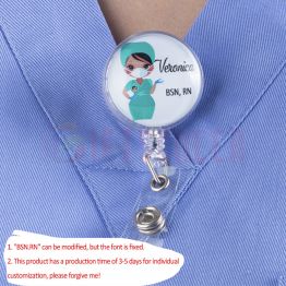 Personalized Nurse Badge Reel RN Nurse Badge Reel