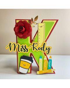 Personalized Teacher 3D Letters, Back to School Gift