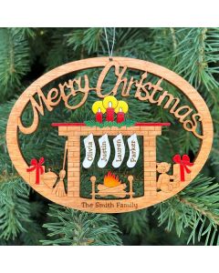 Personalized Family Stockings Laser Cut Christmas Ornament