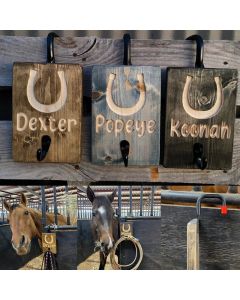 Horse Tack Holder Personalized, Horse Lover Gift, Sturdy Stall Hanging Hardware 