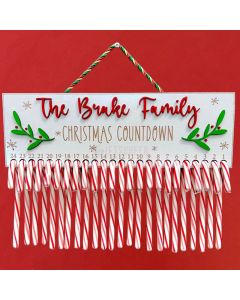Candy Cane Christmas Countdown Personalized Christmas Countdown