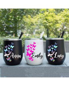 Personalized Butterfly 12oz Party Tumbler