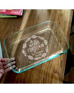 Personalized Engraved Baking Dish With Lid - The Perfect Christmas Gift in Four Sizes