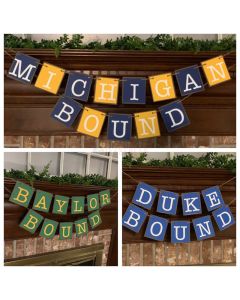 Graduation Custom College Bound Banners Signs Garlands Grad Party Decor