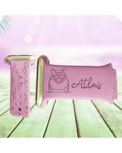 Personalized Cat Mom Sunflower Watch Band for Apple, Samsung and Fitbit