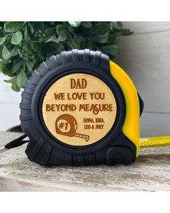 Personalized Laser Engraved Tape Measure Perfect Gift for Dads this Father's Day