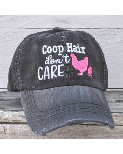 Coop Hair Don't Care Hat, Women's Chicken Baseball Cap