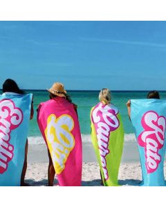 Personalized Tie Dye Family Beach Towel