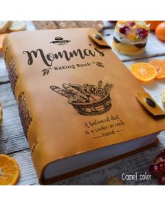 Family Heirloom Cookbook Personalized A5 Leather Recipe Book