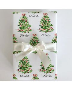Personalized Christmas Wrapping Paper Holiday Gift Wrapping with name