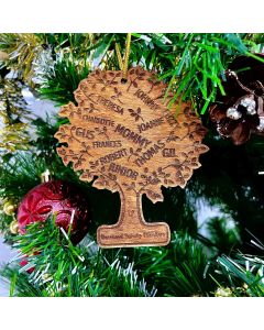 Family Tree Of Life Personalized 5 Color Wood Ornament