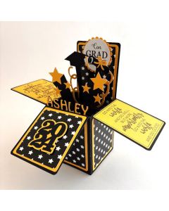 Personalized Graduation Pop Up Card, Graduation Gift Card Holder