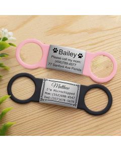 Slide on Dog Tag for Dogs Personalize Dog ID Tag Cat Tag Pet Collar Tag 