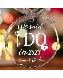 Personalization 2023 Our First Christmas Married Ornament