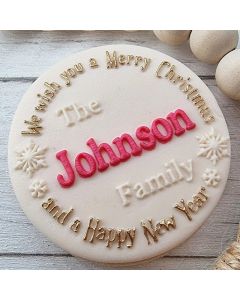 Personalized cookie Stamp with Family Name, Xmas Gift