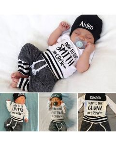 Personalized New to the Crew Outfit 3PCS Set