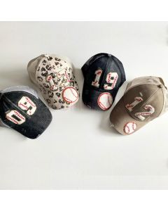 Personalized Ponytail Baseball Cap Sport Mom's with Players Number
