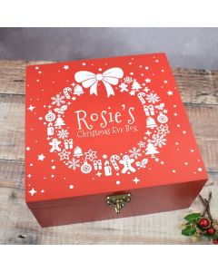 Custom Christmas Red Eve Box For Children 