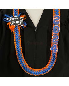 Personalized 2024 Graduation Double Braided Ribbon Lei 