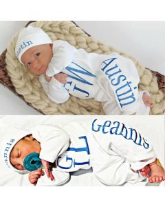 Personalized Embroidered Newborn Baby Sleepsuit 3