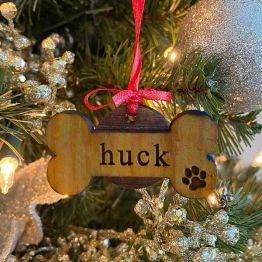 Dog Bone Ornament Personalized Gift for Dog Lover