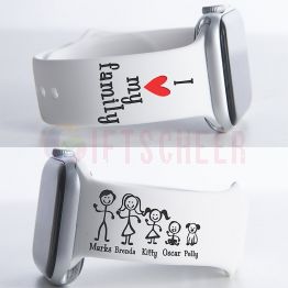 Personalized I love Family  Watch Band