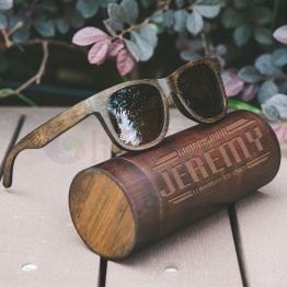 Personalized Groomsmen Wooden Polarized Sunglasses