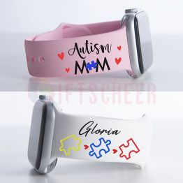 Personalized Autism engraved Watch band
