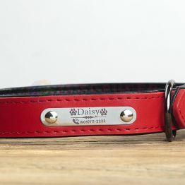 Personalized Leather Dog Collar 