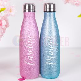 Customized  Glitter Stainless Steel 17oz Water Bottle