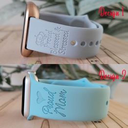 Personalized Engraved i Watch Band PROUD BLESSED STRESSED Mom
