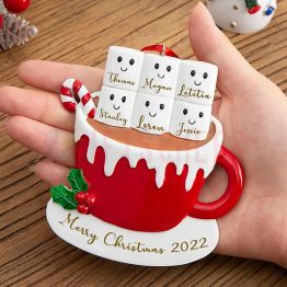 Personalized 2022 Coffee Mug Christmas Family of 2-6 Members