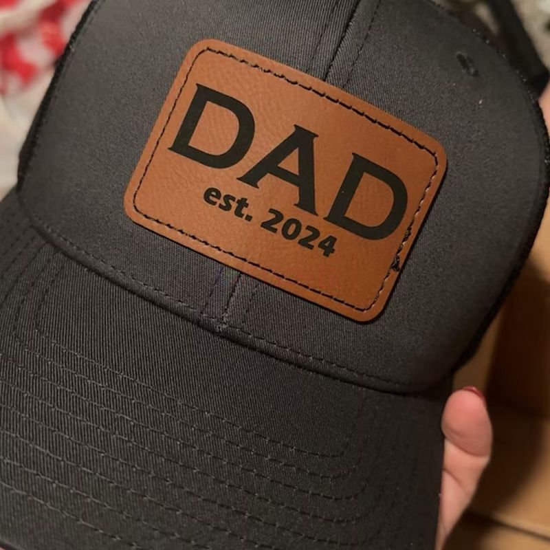 Dad Est 2024 Hat Personalized Name and Year Gift For New Dad Gift