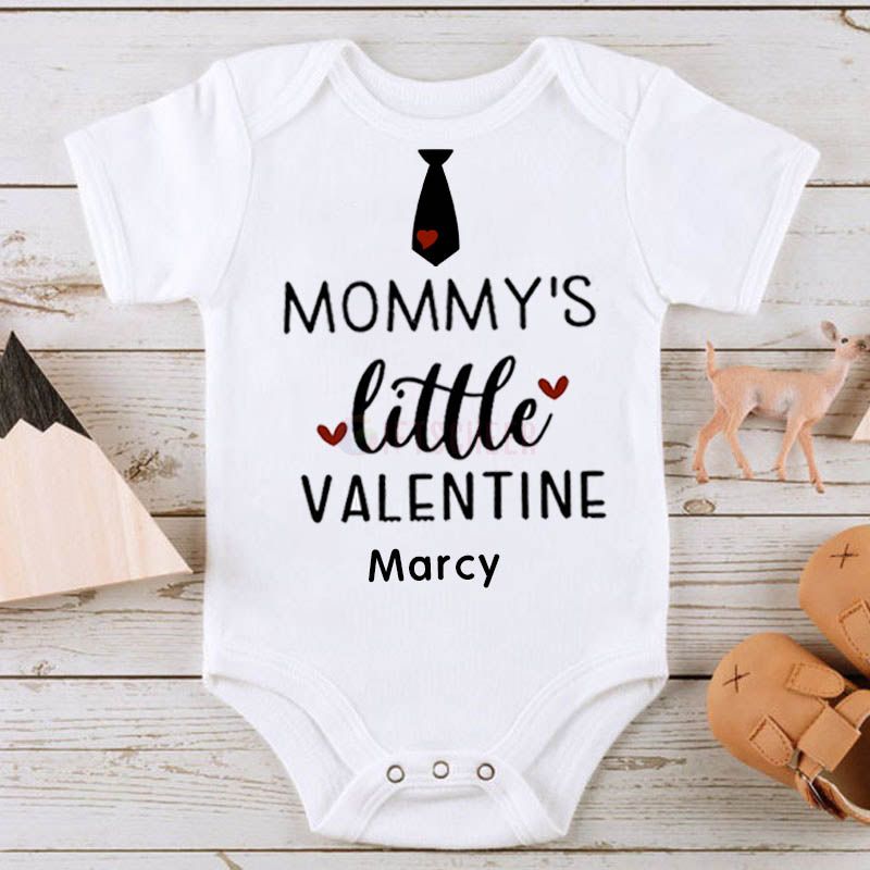 Personalized Mommy and Daddy's little Valentine Baby Outfit