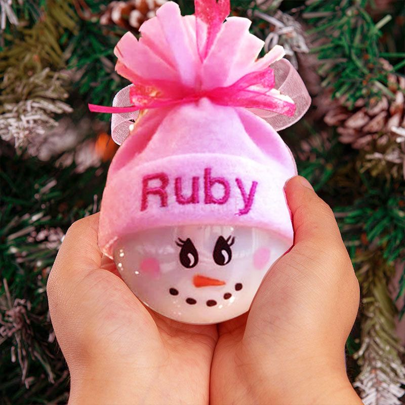 Personalized Snowman Holiday Ornaments