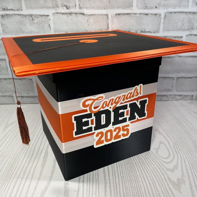 Personalized Graduation Party Card Box for Any Year Grad Gift