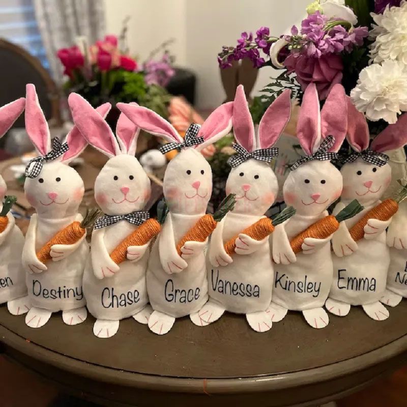 Personalized Beanie Bunny Toy Spring Decor Easter Decor