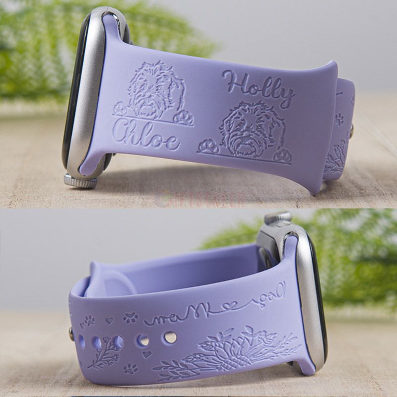 Personalized Dog Mom Sunflower Watch Band for Apple, Samsung and Fitbit